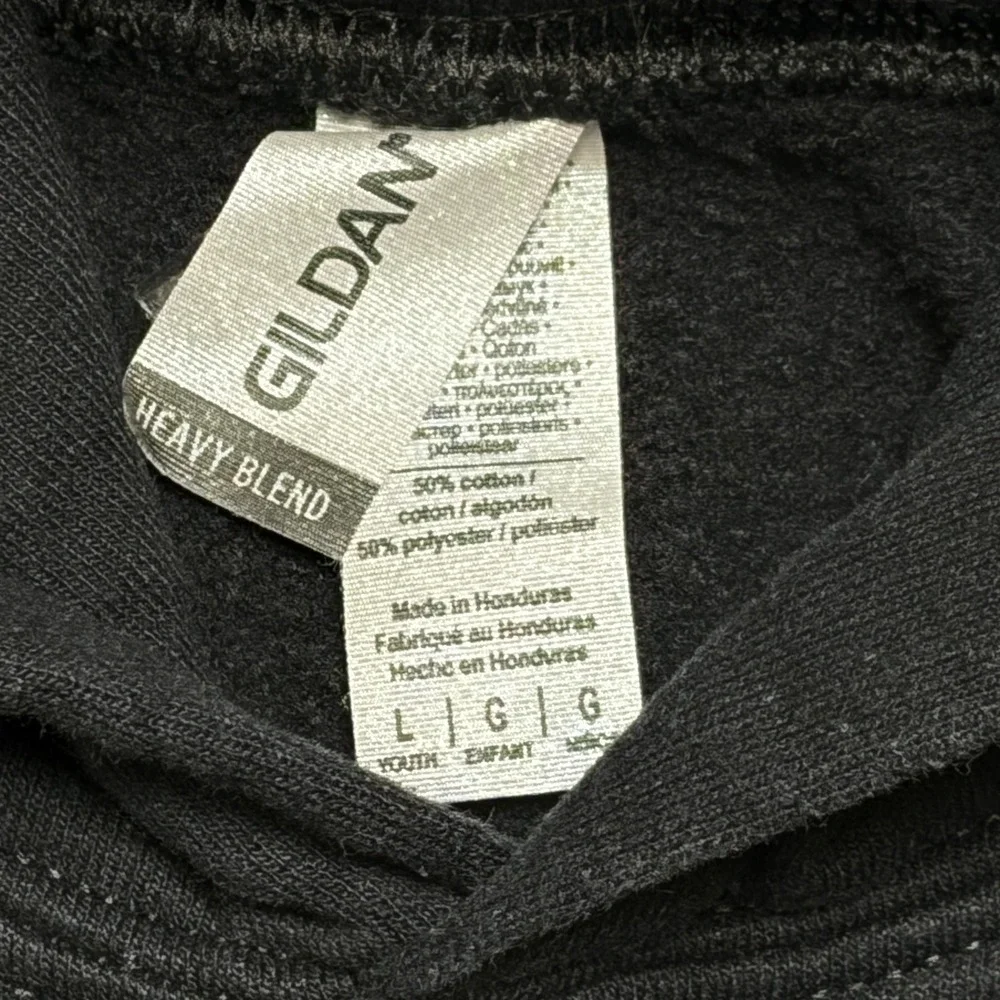 Gildan Youth Hoodie Large Black Rice Canyon Raptors Dinosaur Graphic Pullover‎